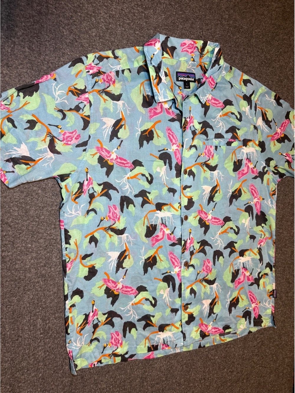 Patagonia Lightweight A/C Shirt (Spoonbills / Big Sky Blue)